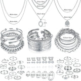 68PCS Gold Jewelry Set for Women Necklaces Bracelets Rings Earrings Bundle
