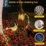 Solar Watering Can Garden Lights Waterproof Hanging Outdoor Decor