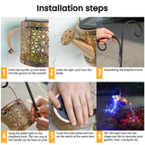 Solar Watering Can Garden Lights Waterproof Hanging Outdoor Decor