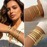 68PCS Gold Jewelry Set for Women Necklaces Bracelets Rings Earrings Bundle