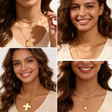 68PCS Gold Jewelry Set for Women Necklaces Bracelets Rings Earrings Bundle