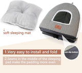 goobingoo Foldable Cat Cave Bed - 2-in-1 Covered Cat House Tent for Indoor Cats