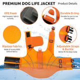 Dog Life Jacket with Front Float Adjustable Pet Swim Vest