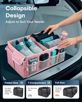Foldable Car Trunk Organizer SUV Storage Box 2 Compartment Heavy Duty