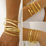 68PCS Gold Jewelry Set for Women Necklaces Bracelets Rings Earrings Bundle