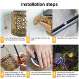 Solar Watering Can Garden Lights Waterproof Hanging Outdoor Decor