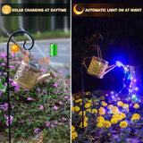 Solar Watering Can Garden Lights Waterproof Hanging Outdoor Decor