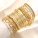 68PCS Gold Jewelry Set for Women Necklaces Bracelets Rings Earrings Bundle