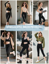 goobingoo High-Waisted Yoga Leggings - Tummy Control Squat-Proof Pants with Pockets