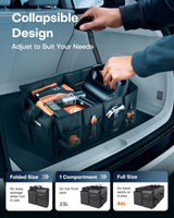 Foldable Car Trunk Organizer SUV Storage Box 2 Compartment Heavy Duty
