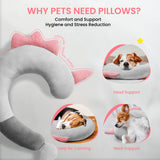 Dog Calming Pillow Soft Neck Support Anti Anxiety Washable Pet Sleep Cushion