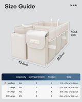 Foldable Car Trunk Organizer SUV Storage Box 2 Compartment Heavy Duty