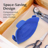 Clip-On Silicone Pot Strainer Heat Resistant Space Saving Kitchen Tool