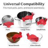 Clip-On Silicone Pot Strainer Heat Resistant Space Saving Kitchen Tool