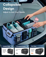 Foldable Car Trunk Organizer SUV Storage Box 2 Compartment Heavy Duty