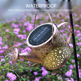 Solar Watering Can Garden Lights Waterproof Hanging Outdoor Decor