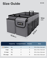 Foldable Car Trunk Organizer SUV Storage Box 2 Compartment Heavy Duty