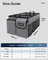Foldable Car Trunk Organizer SUV Storage Box 2 Compartment Heavy Duty