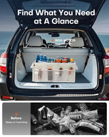 Foldable Car Trunk Organizer SUV Storage Box 2 Compartment Heavy Duty