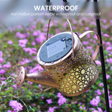 Solar Watering Can Garden Lights Waterproof Hanging Outdoor Decor