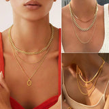 68PCS Gold Jewelry Set for Women Necklaces Bracelets Rings Earrings Bundle
