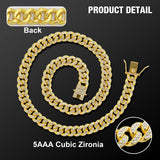 Gold Cuban Link Dog Collar Diamond Luxury Pet Necklace