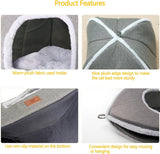 goobingoo Foldable Cat Cave Bed - 2-in-1 Covered Cat House Tent for Indoor Cats