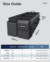 Foldable Car Trunk Organizer SUV Storage Box 2 Compartment Heavy Duty