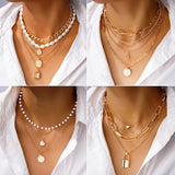 68PCS Gold Jewelry Set for Women Necklaces Bracelets Rings Earrings Bundle