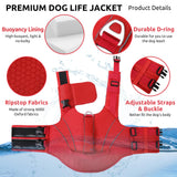 Dog Life Jacket with Front Float Adjustable Pet Swim Vest