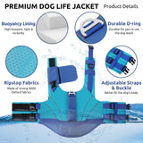 Dog Life Jacket with Front Float Adjustable Pet Swim Vest