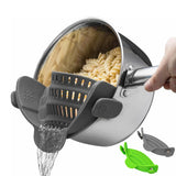 Clip-On Silicone Pot Strainer Heat Resistant Space Saving Kitchen Tool