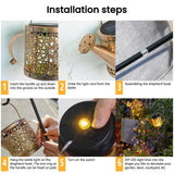 Solar Watering Can Garden Lights Waterproof Hanging Outdoor Decor
