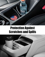 American Flag Car Cup Holder Coasters 4 Pack Anti-Slip 2.75" Black, Grey, colorful