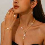 Bridal Zirconia Jewelry Set - 4pc