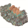 Handmade Peacock Feather Headband – Beaded Hair Accessory for Hippie, Festival & Party Wear goobingoo