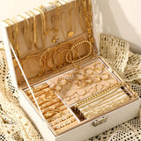 68PCS Gold Jewelry Set for Women Necklaces Bracelets Rings Earrings Bundle