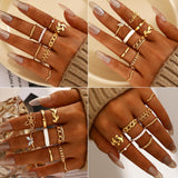 68PCS Gold Jewelry Set for Women Necklaces Bracelets Rings Earrings Bundle