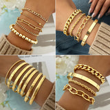 68PCS Gold Jewelry Set for Women Necklaces Bracelets Rings Earrings Bundle