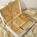 68PCS Gold Jewelry Set for Women Necklaces Bracelets Rings Earrings Bundle