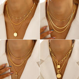 68PCS Gold Jewelry Set for Women Necklaces Bracelets Rings Earrings Bundle