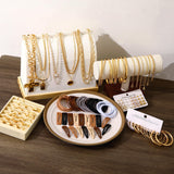 68PCS Gold Jewelry Set for Women Necklaces Bracelets Rings Earrings Bundle