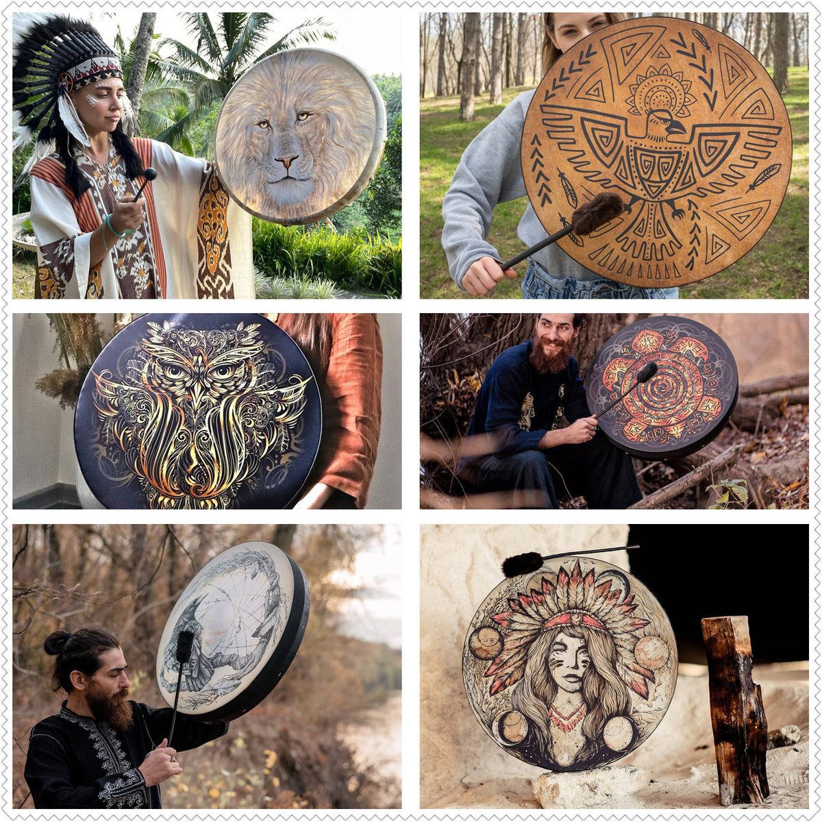 Handmade Shamanic Drum for Sound Healing Meditation Spiritual Music
