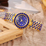 6-Piece Rhinestone Jewelry & Watch Set