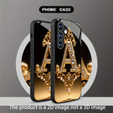 Elegant Golden Diamond “A” Letter Phone Case – Compatible with Samsung Galaxy S25 & S24 Series
