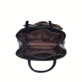 Women's large capacity handbag with elegant floral design and zipper closure. Perfect for daily use, weddings, birthdays, or Mother's Day gifts.