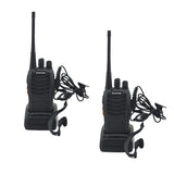 2 Pack BAOFENG BF 888S Walkie Talkie UHF 400-470MHz 16CH Two Way Radio with Earpiece
