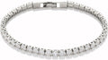 4mm Zirconia Tennis Bracelet Gold/Silver Stainless Steel Women