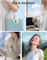 Portable Bladeless Mini Fan Clip-On Shirt Waist 3-Speed USB