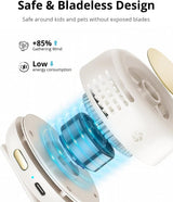 Portable Bladeless Mini Fan Clip-On Shirt Waist 3-Speed USB